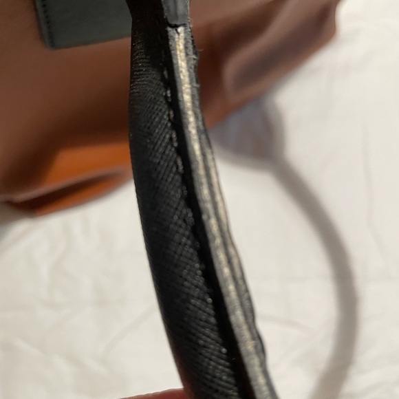 Badgley Mishka Two-Tone Leather Satchel Handbag - Picture 11 of 12